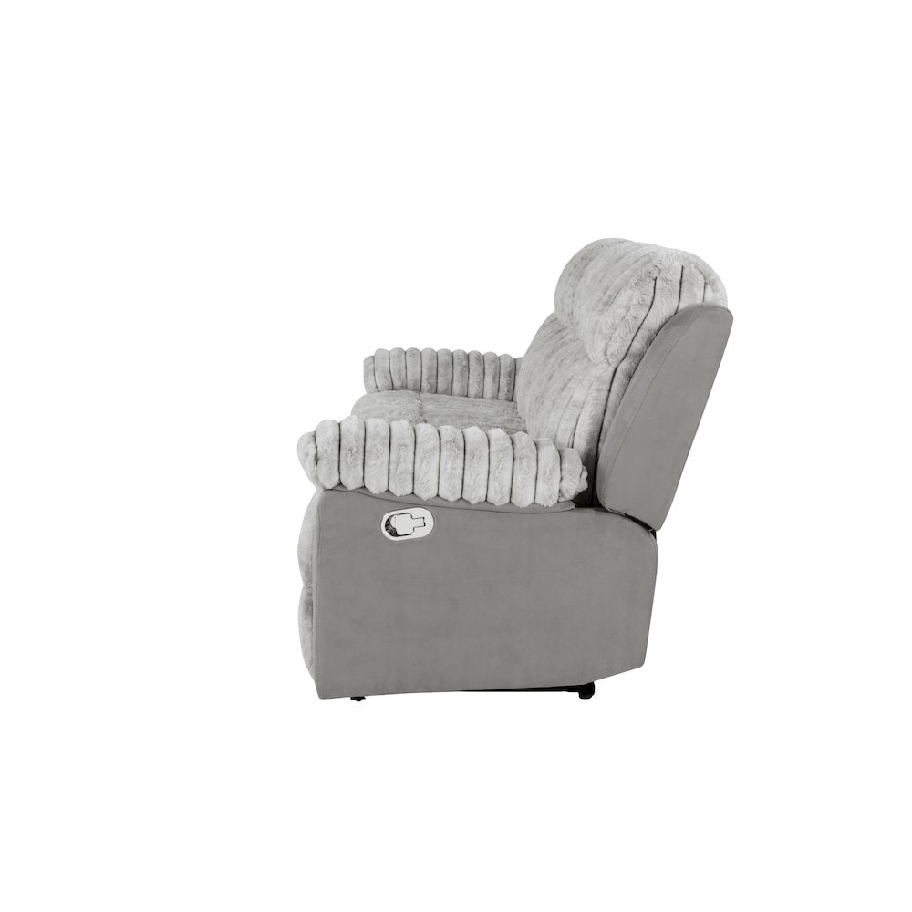 U6028 Grey Reclining Sofa. Picture 3