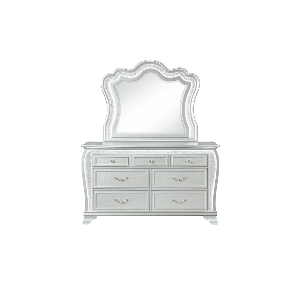 Aria Silver Dresser With Led. Picture 3