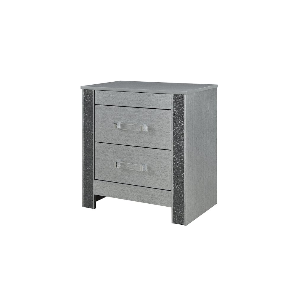 Logan Silver Nightstand. Picture 2