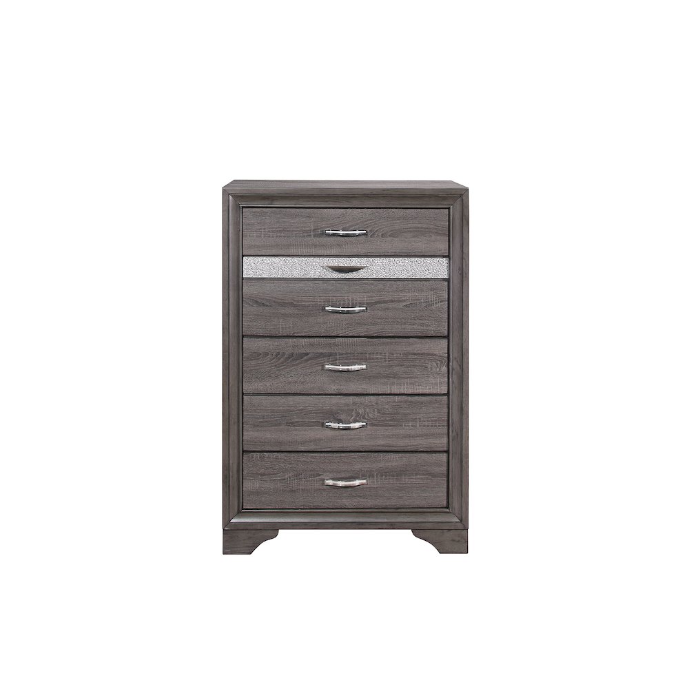 Traditional Glam Seville Grey Chest, Malamine Grey. Picture 1