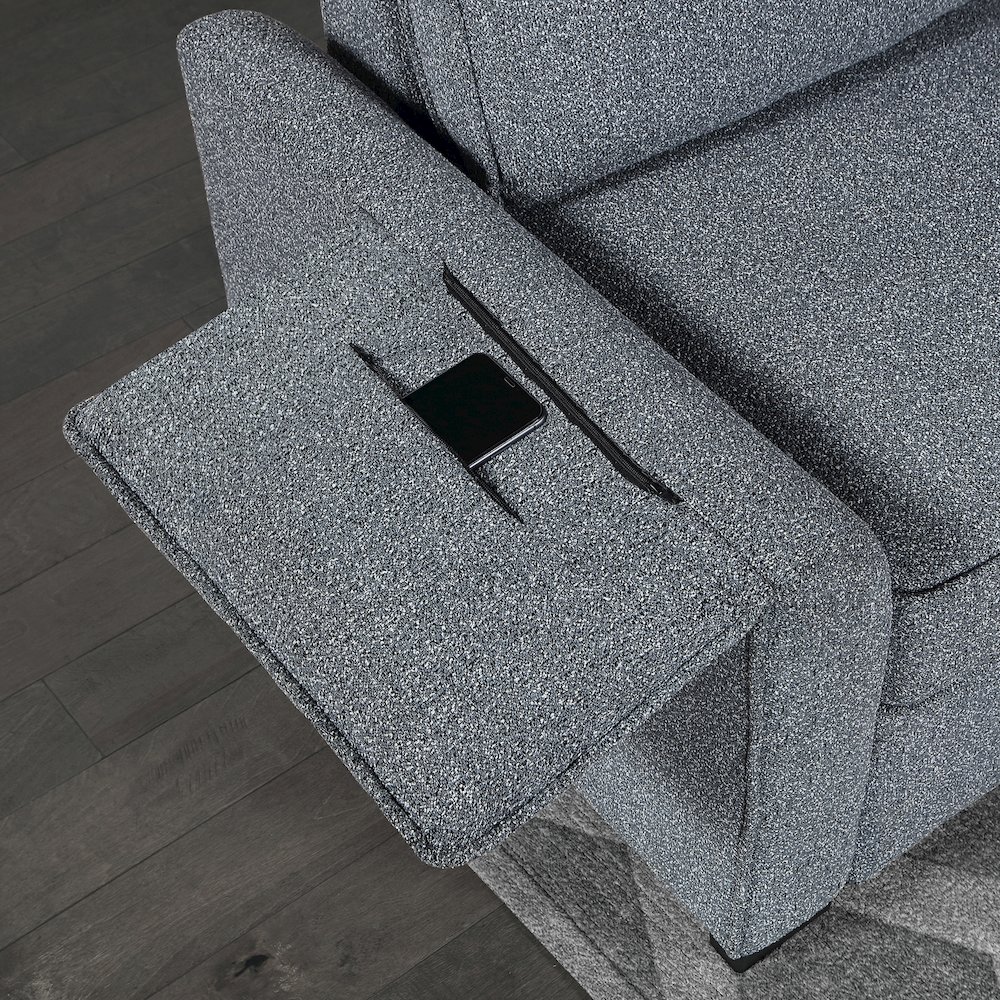 U0808 Dark Grey Reversible Sofa Bed. Picture 4