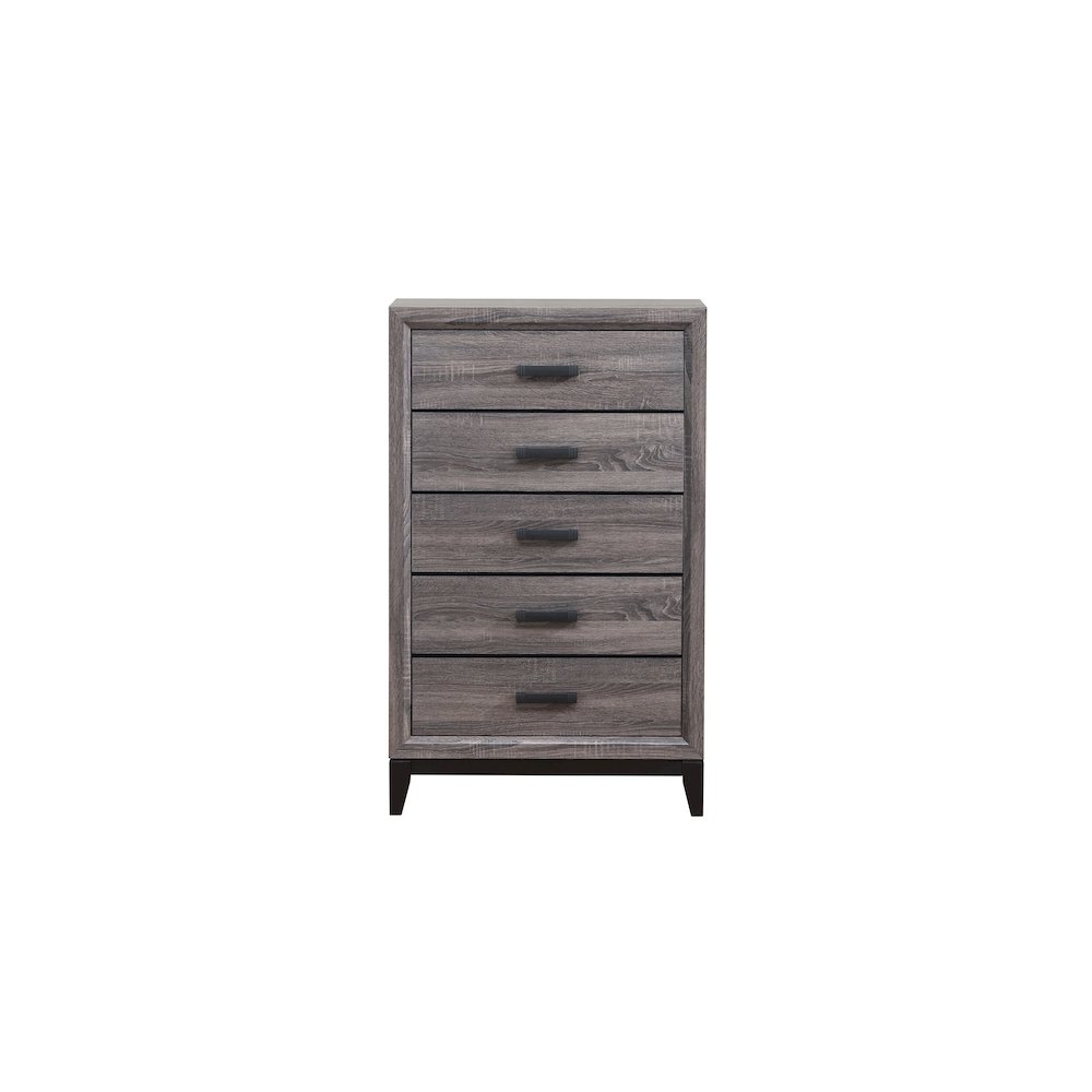 Rustic Transitional Kate Foil Grey Chest, Foil Grey. Picture 1