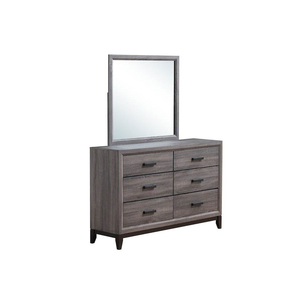 Rustic Transitional Kate Foil Grey Dresser, Foil Grey. Picture 2
