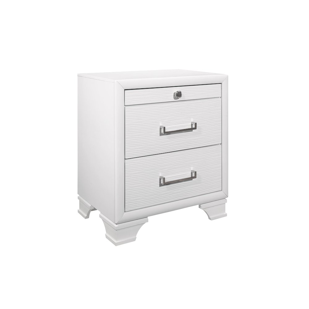 Jordyn White Nightstand. Picture 3