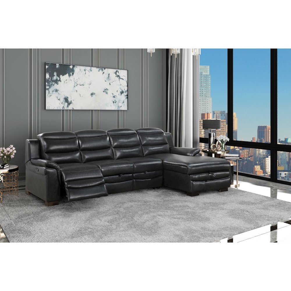 Contemporary Sofa Bed With Usb, Charcoal. Picture 1