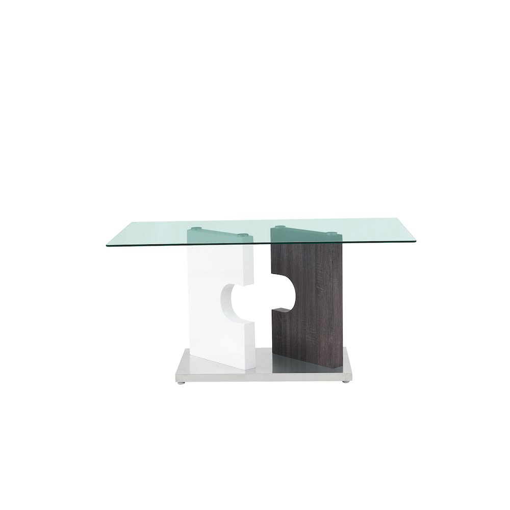 Contemporary Dining Table, Grey. Picture 1