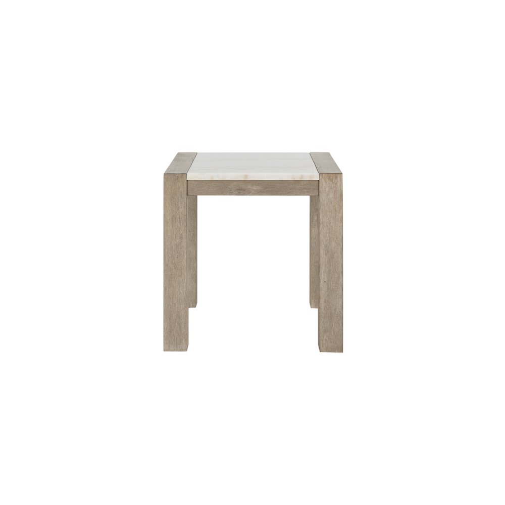 Contemporary End Table, Natural,White. Picture 1