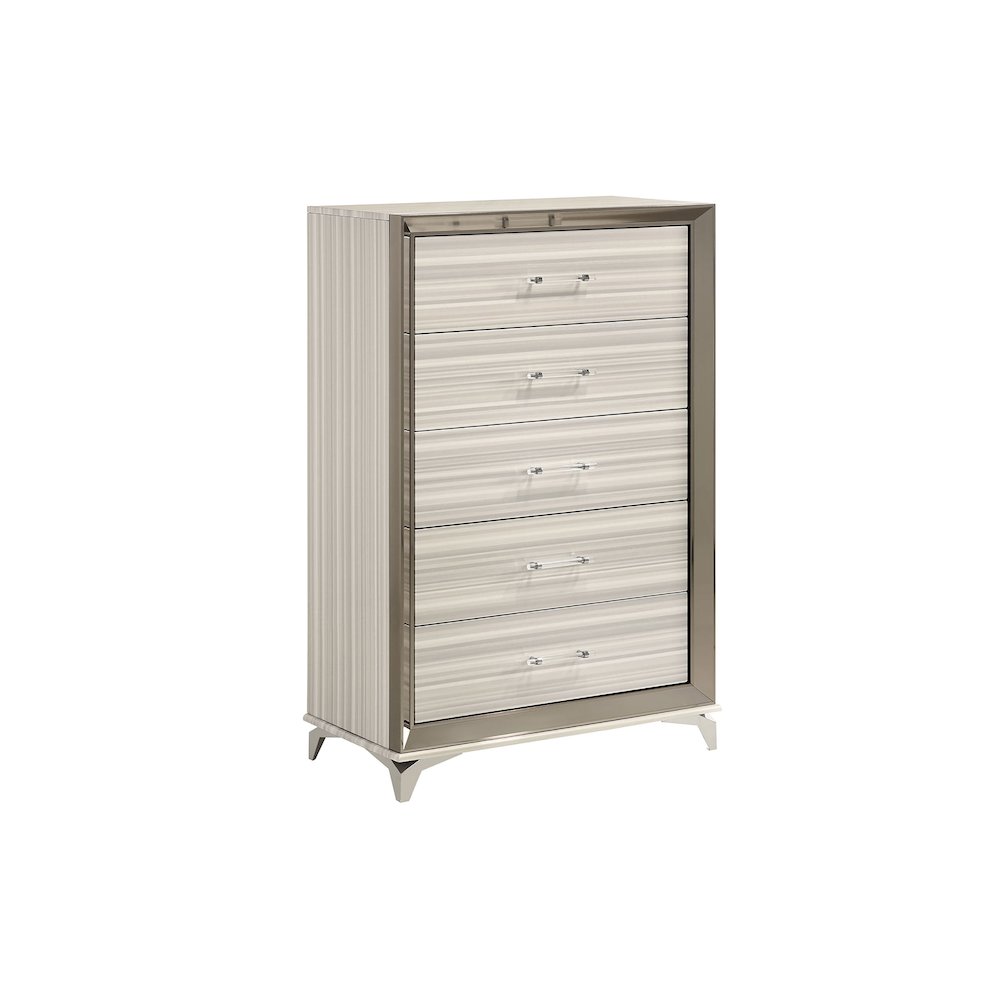Modern Zambrano White Chest, White. Picture 2