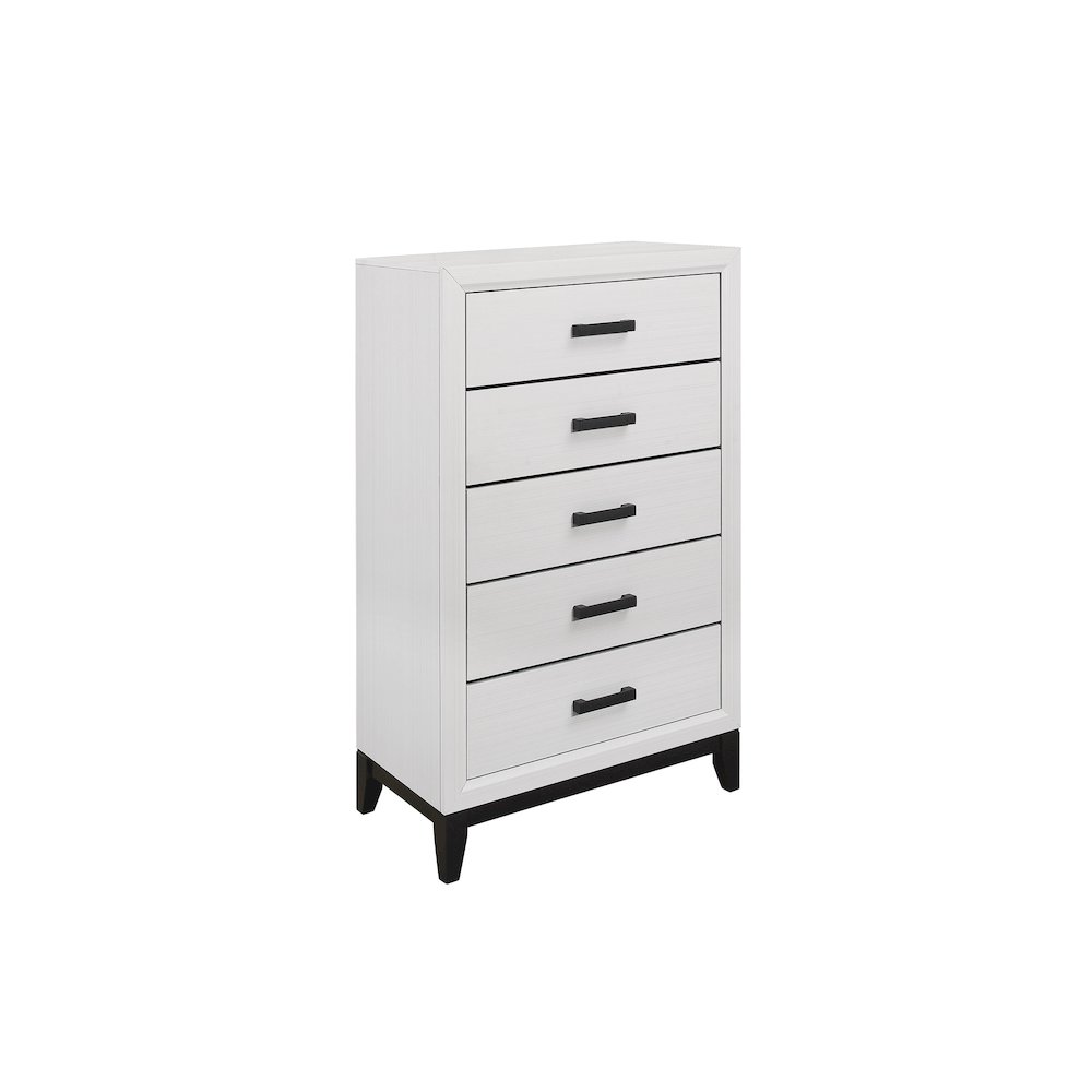 Rustic Transitional Kate White Chest, White. Picture 2