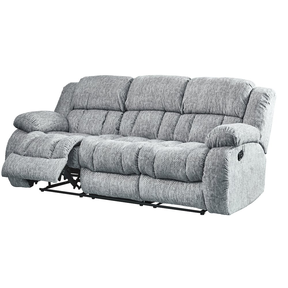 Transitional Reclining Sofa, Grey. Picture 2
