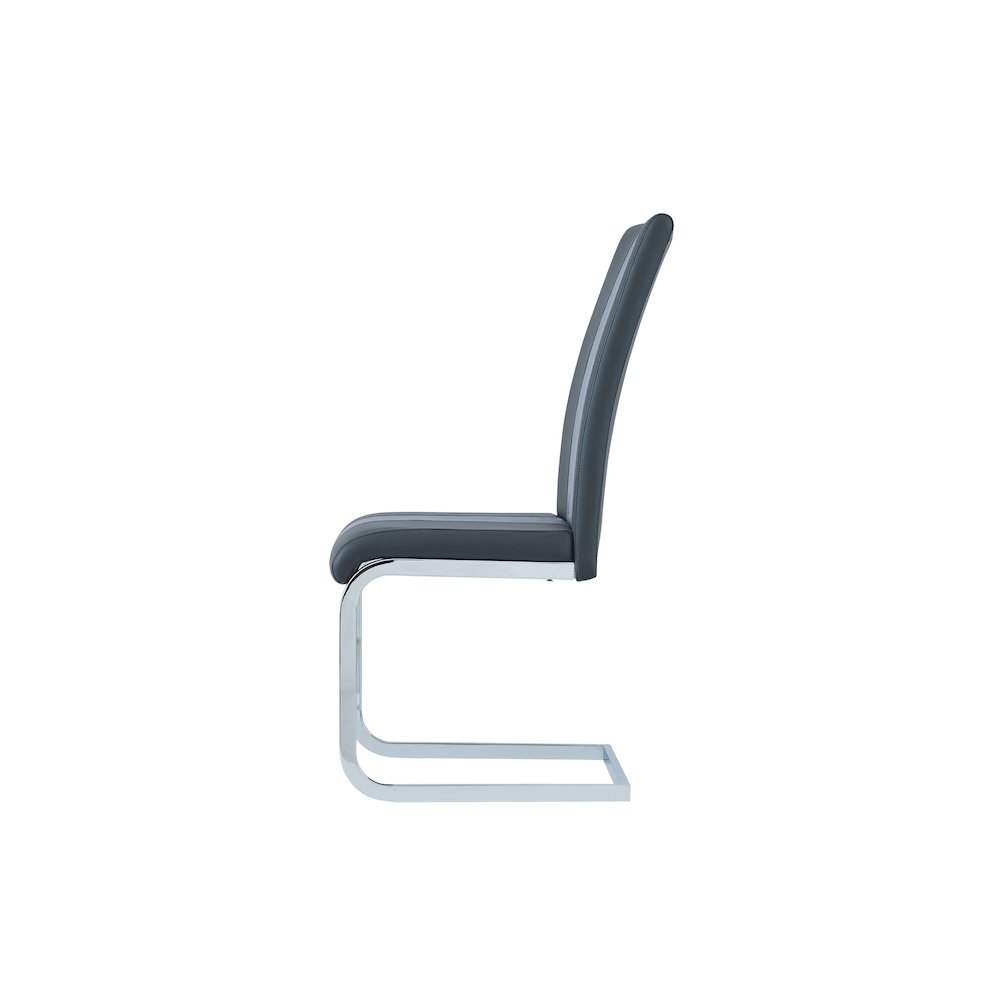 Contemporary Dining Chair, Grey. Picture 3
