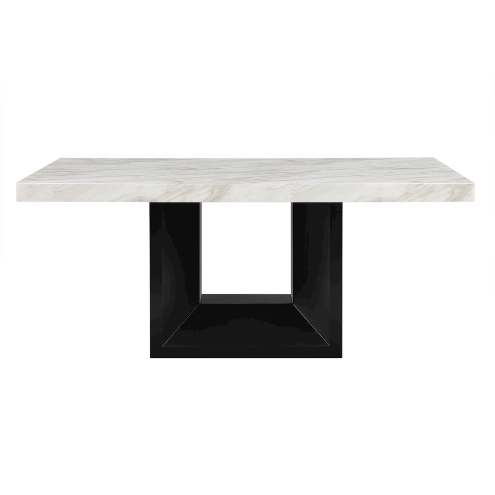 Transitional Dining Table, Black. Picture 1