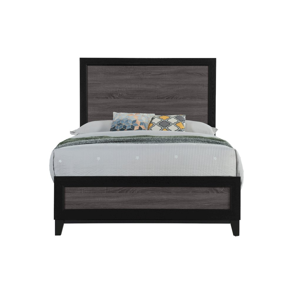 Farmhouse Lisbon Grey And Black Full Bed, Black,Grey. Picture 1