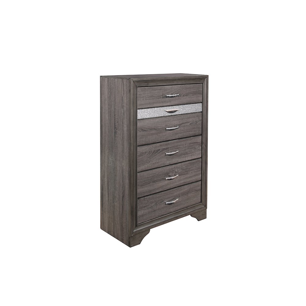 Traditional Glam Seville Grey Chest, Malamine Grey. Picture 2