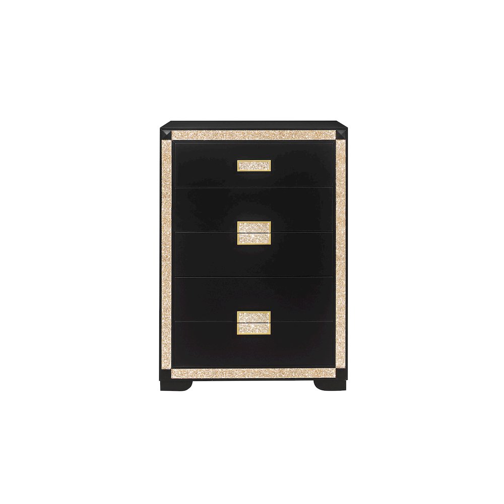 Traditional Glam Blake Black/Gold Chest, Black,Gold. Picture 1