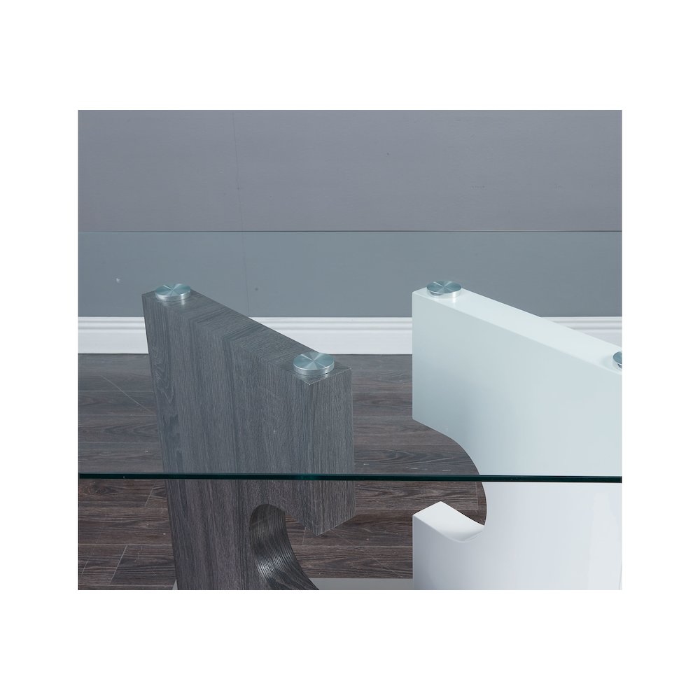 Contemporary Dining Table, Grey. Picture 3