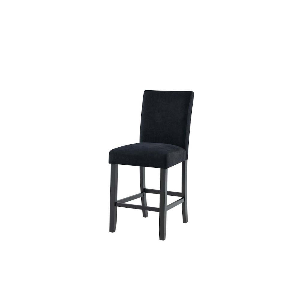 Contemporary Bar Table With 4 Bar Stools, Black,White. Picture 2