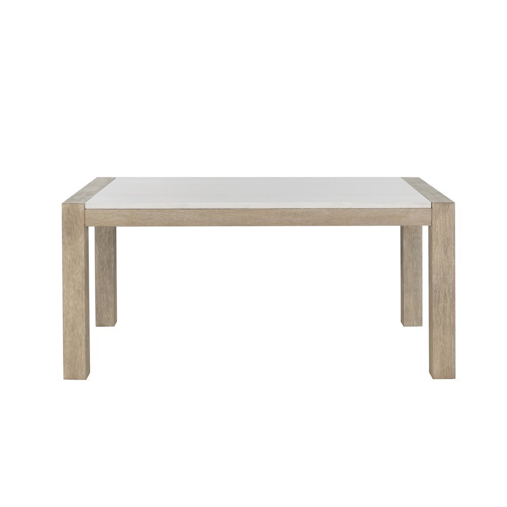 Contemporary Dining Table, Light Grey,White. Picture 1