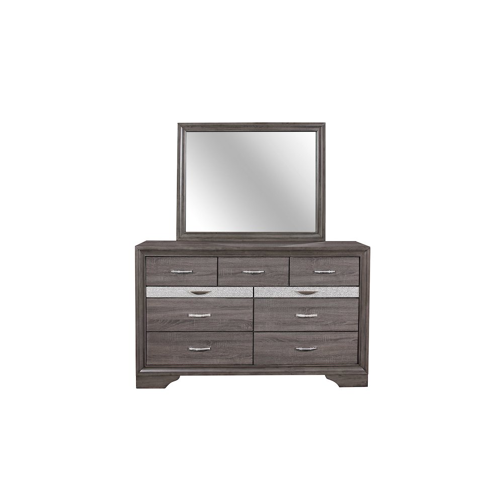 Traditional Glam Seville Grey Dresser, Malamine Grey. Picture 1