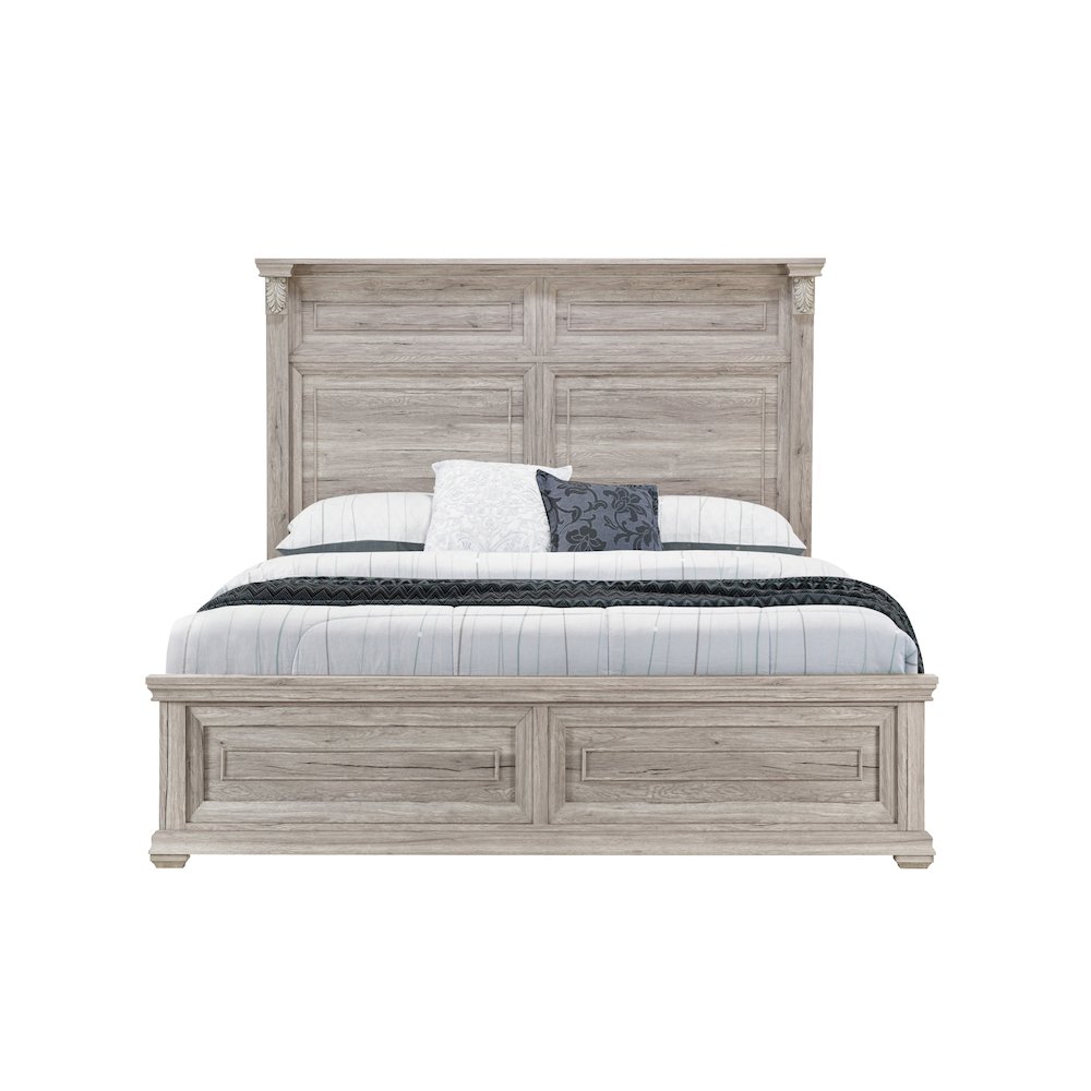 Contemporary Tatum Natural Full Bed No Storage, Natural. Picture 1