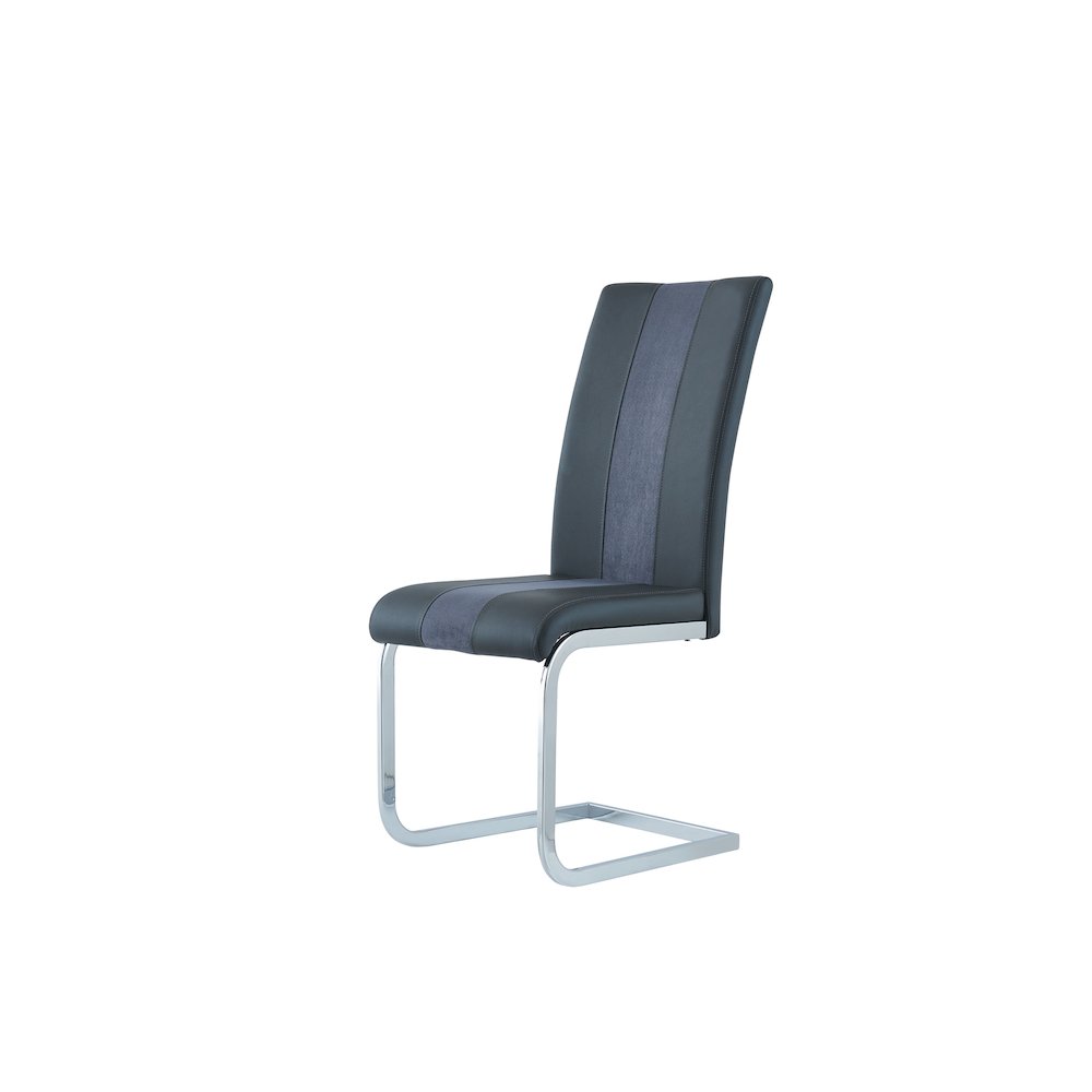 Contemporary Dining Chair, Grey. Picture 1