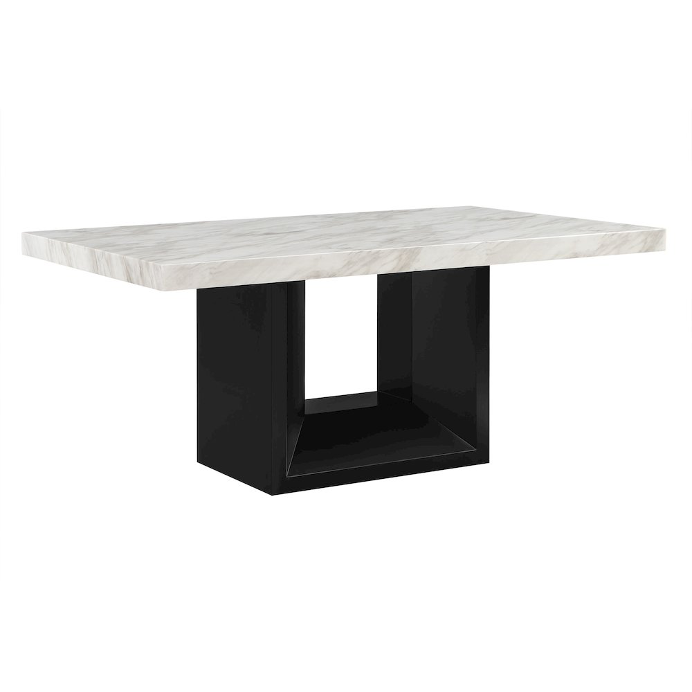 Transitional Dining Table, Black. Picture 2