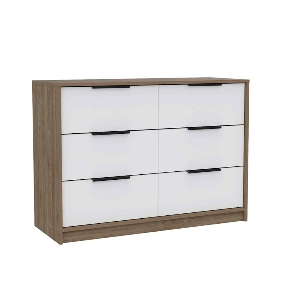 Kaia Four Drawer Double Dresser Pine / White MDF. Picture 2