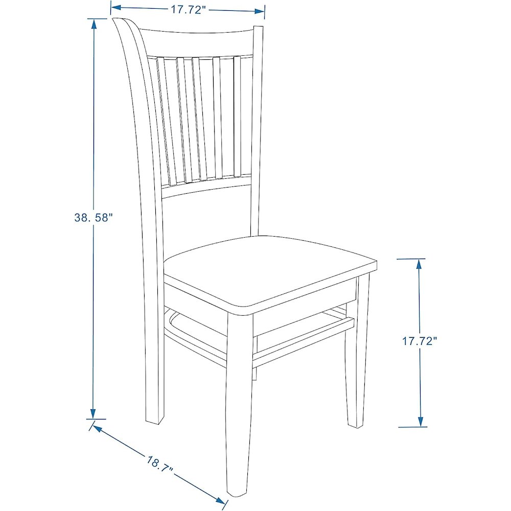 Spindle Bck Dining Chairs (2) White Natural. Picture 3