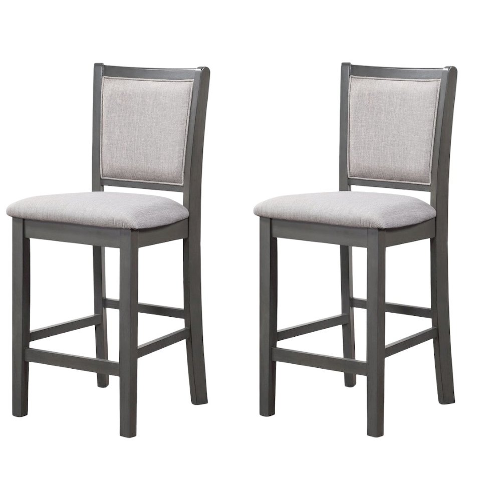 Amy Counter Chair (2/Ctn)-Gray. Picture 1