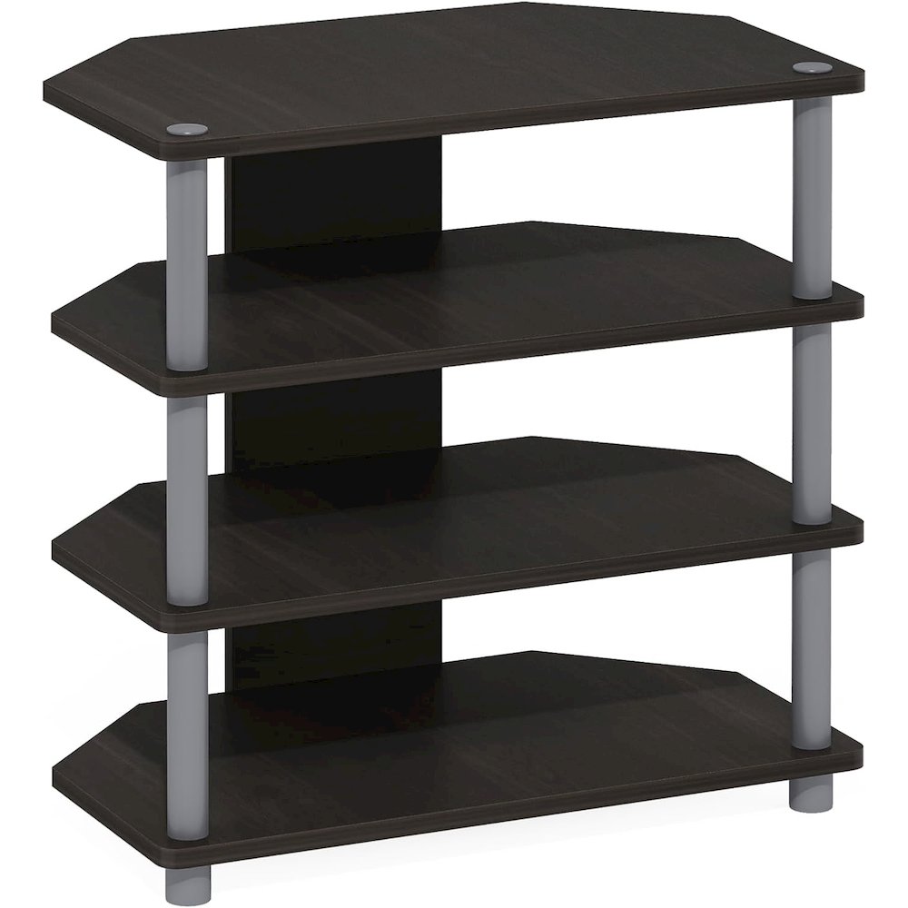 Turn-N-Tube Easy Assembly 4-Tier Petite TV Stand, Espresso. Picture 1