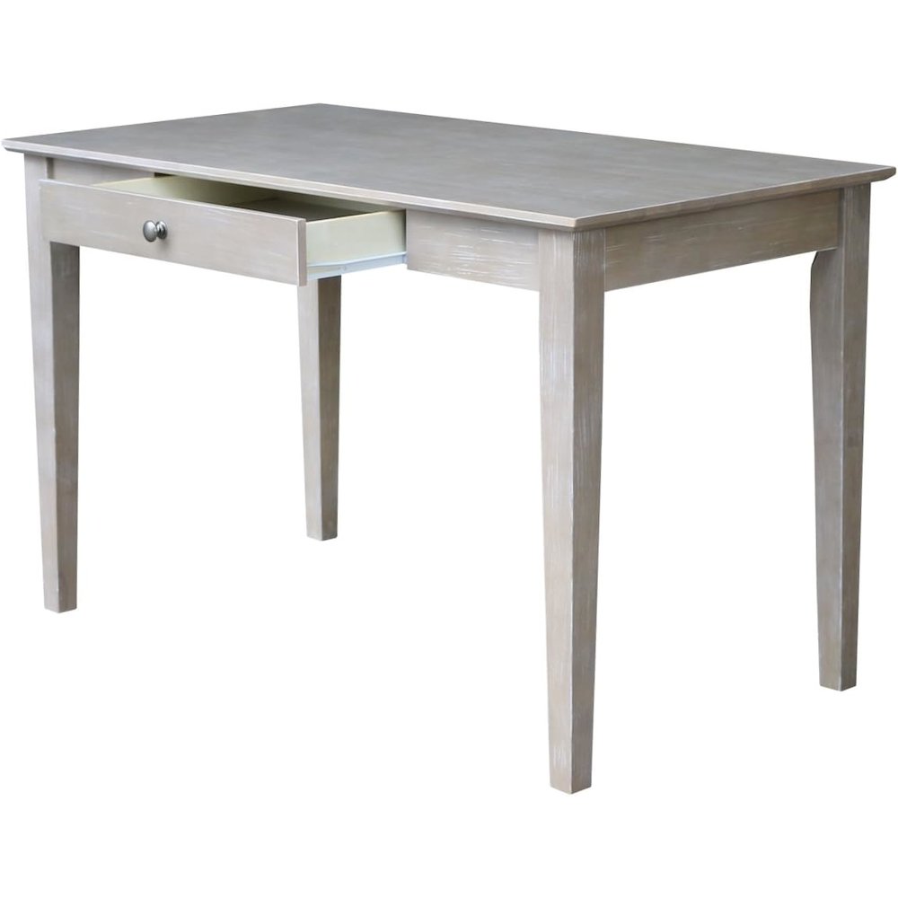 Writing Desk With Drawer, Washed Gray Taupe. Picture 13