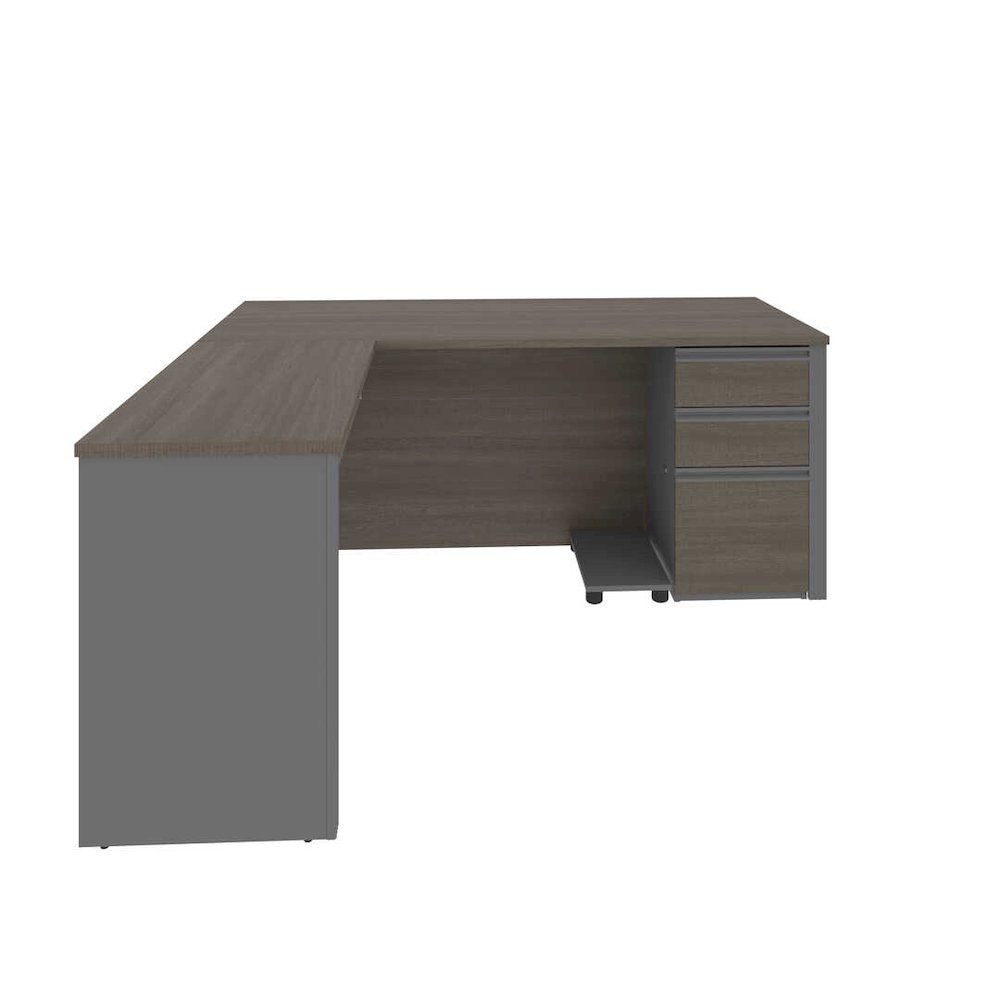 L-Shaped Desk with Pedestal. Picture 3