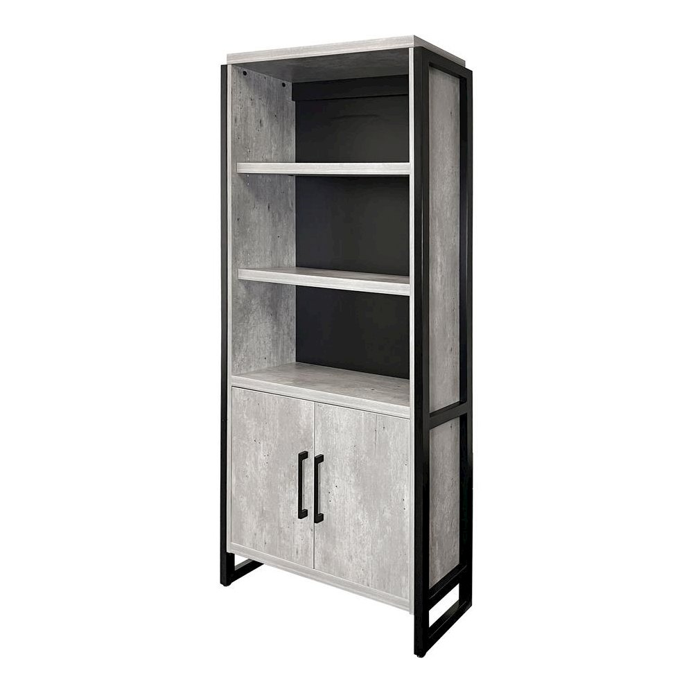 Mason Wood Laminate Bookcase With Doors. Picture 1