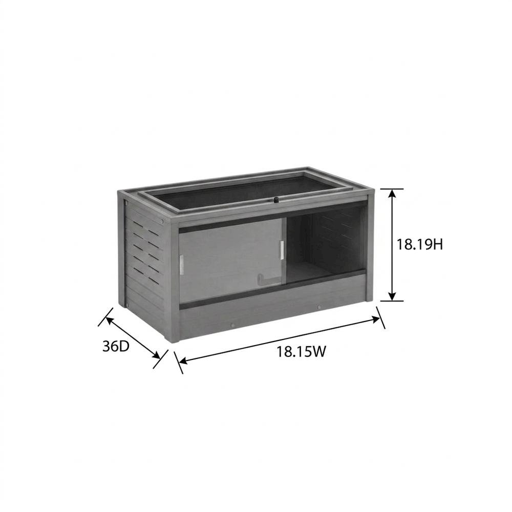36-Inch Grey Reptile Lounge with Durable Construction and Easy Care. Picture 7