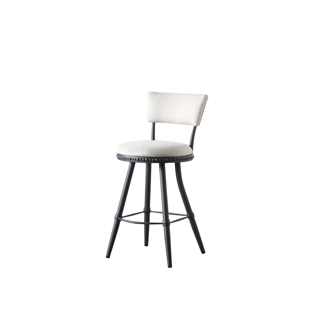 Benton Adjustable Barstool - White/Gray. Picture 2