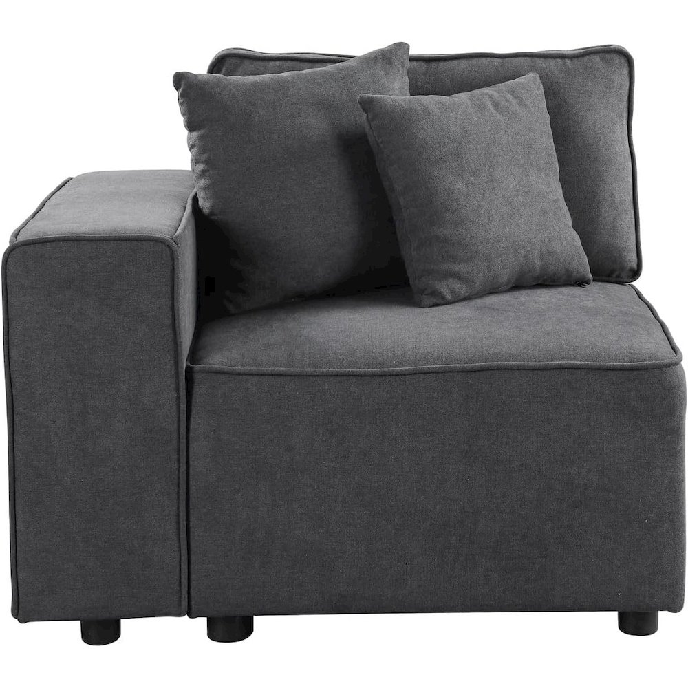 Silvester Modular - Armrest (2Pcs) Gray Fabric. Picture 3
