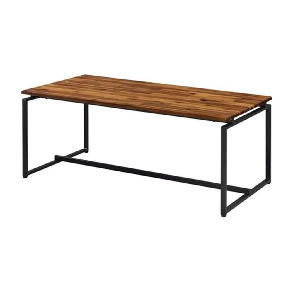 Jurgen 3Pc Pack Coffee & End Set Oak & Black. Picture 1