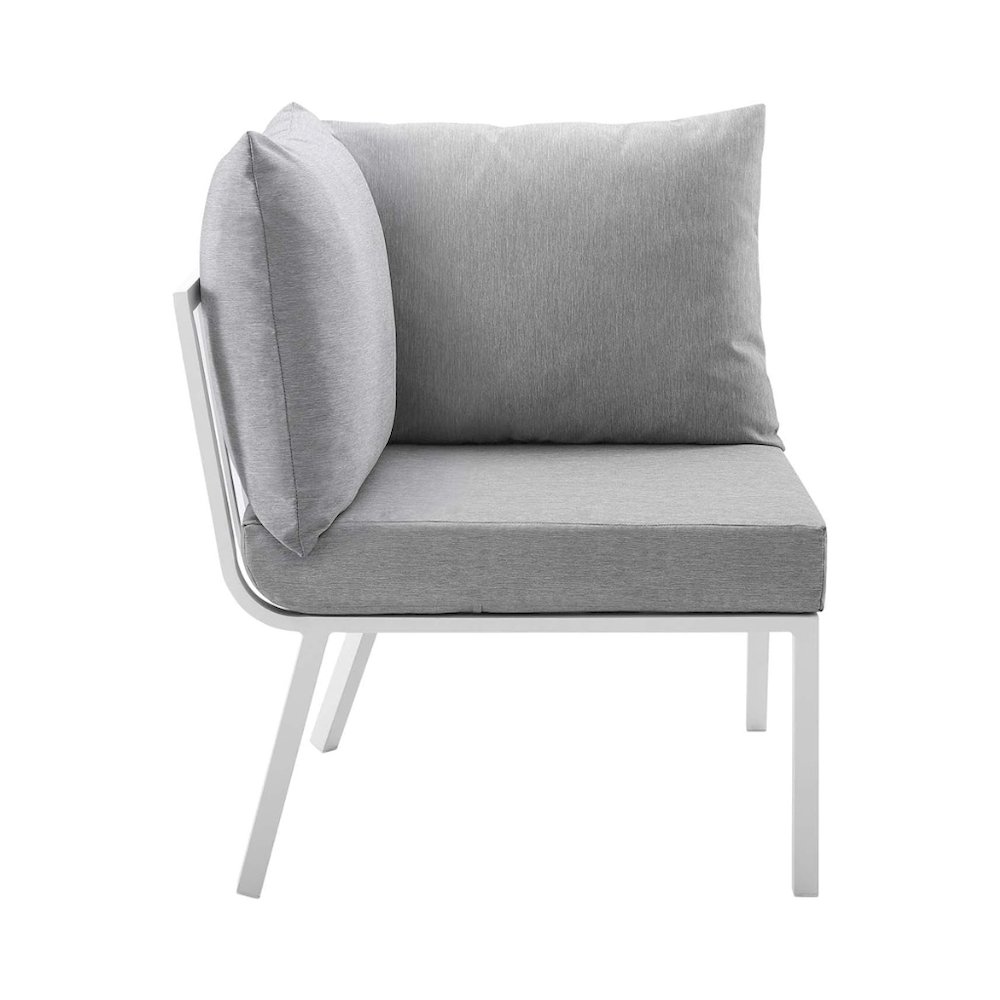 Aluminum Corner Lounge Chair For Outdoor Patio Relaxation. Picture 4