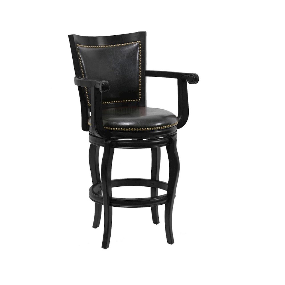 Jones Swivel Bar Stool - Black. Picture 1