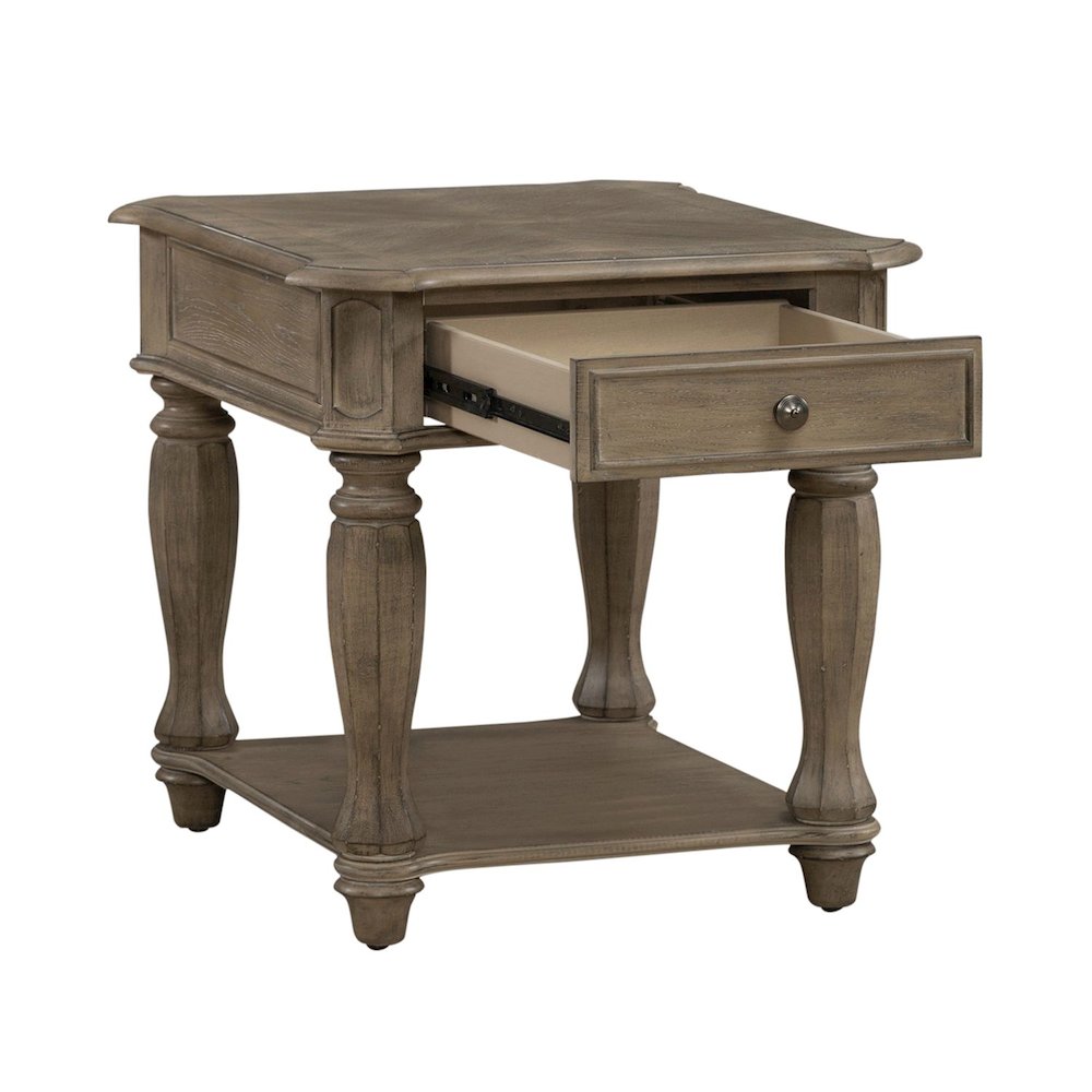 Magnolia Manor End Table in Weathered Bisque. Picture 5