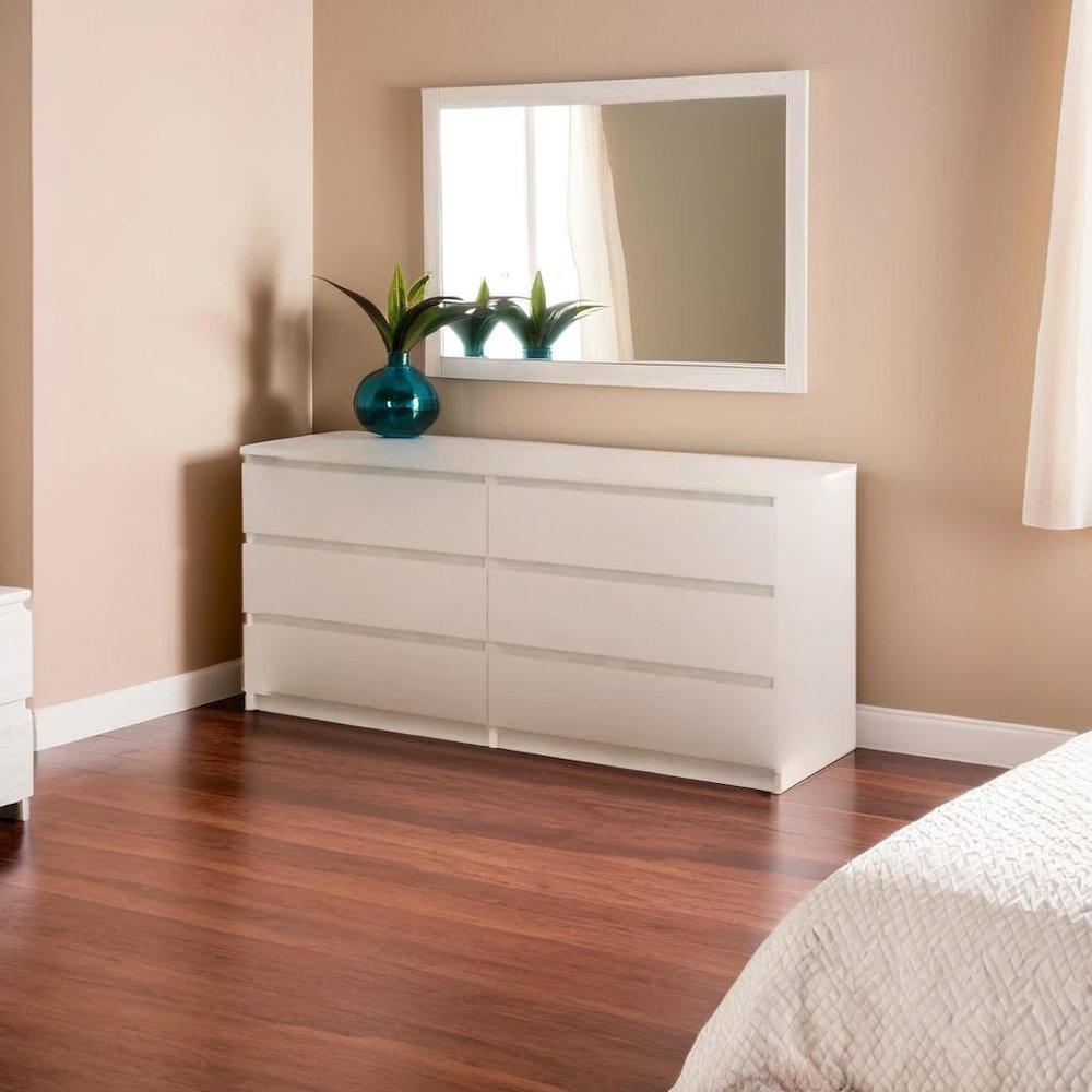 Furnifact White Dresser for Bedroom – Modern Chest of Drawers with Spacious Storage – Stylish and Functional Dresser for Bedroom Clothes, Linens, or Essentials. Picture 4