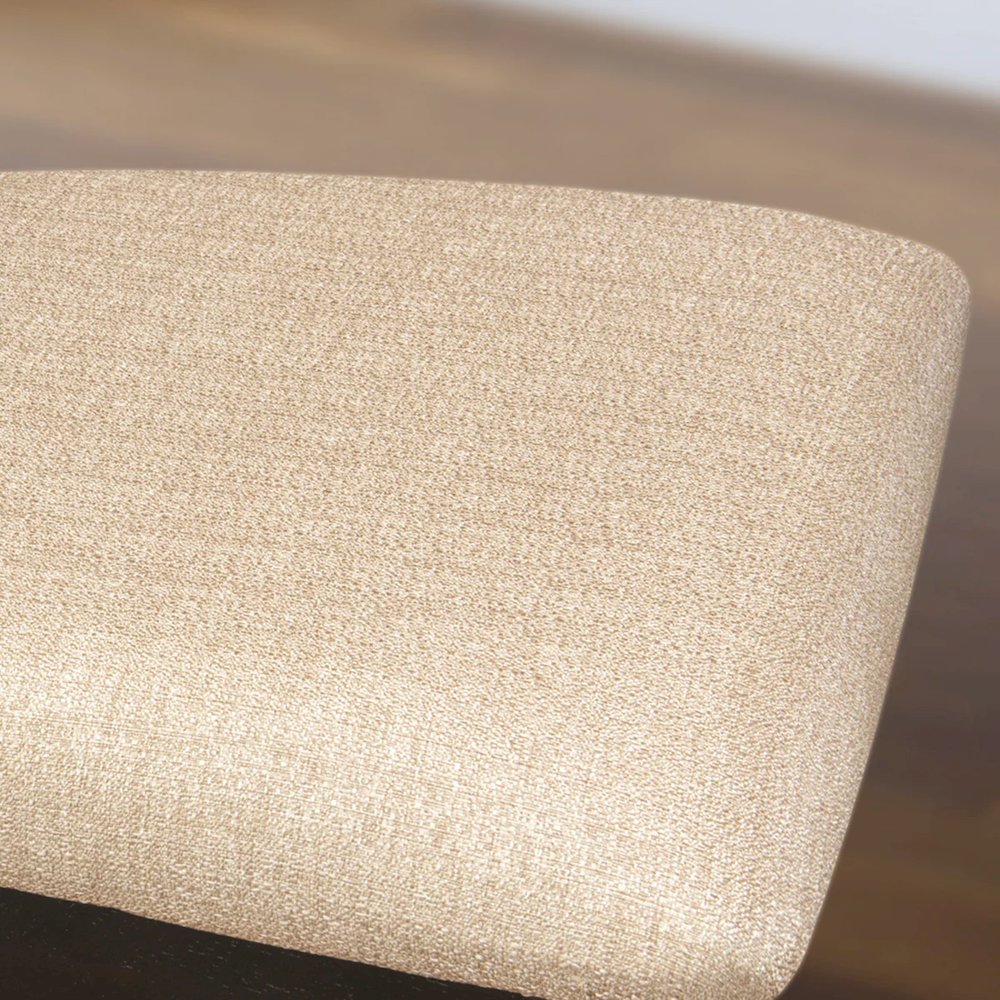 Antique Kitchen Dining Chairs - Linen Fabric Upholstered Wood Chairs, Set of 2. Picture 2