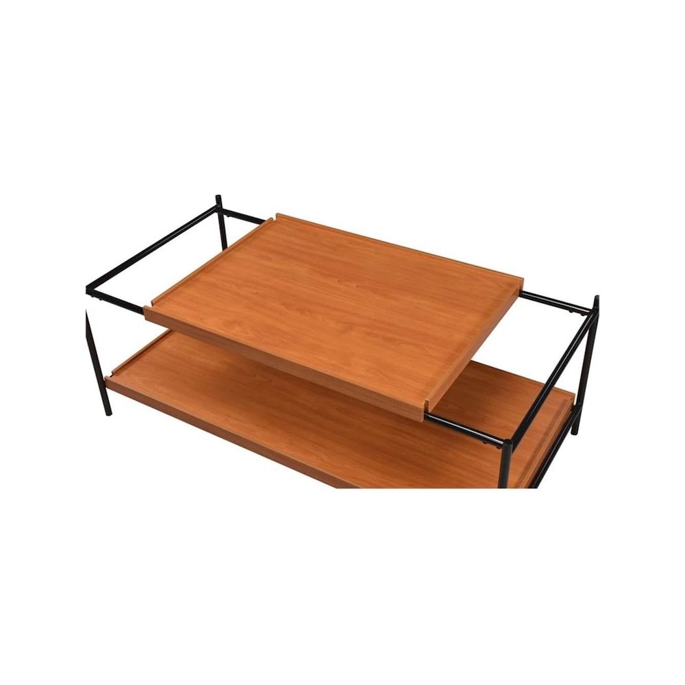 Oaken Coffee Table Honey Oak & Black. Picture 2
