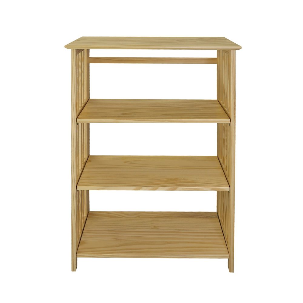 Soho Manhattan 4-Shelf Folding Bookcase 26" Wide - Natural. Picture 2