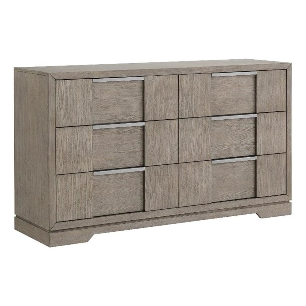Argo 6-Drawer Dresser in Grey. Picture 1