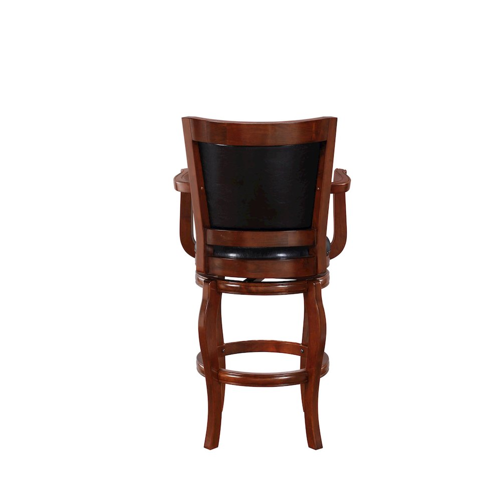 Jones Swivel Bar Stool - Black/Cherry. Picture 3