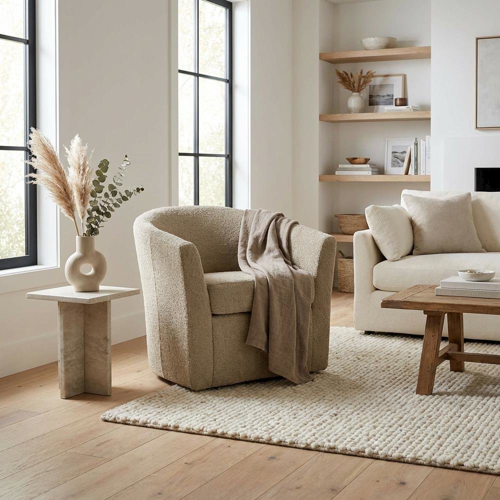 Windsor Swivel Chair  - Oslo Camel. Picture 2