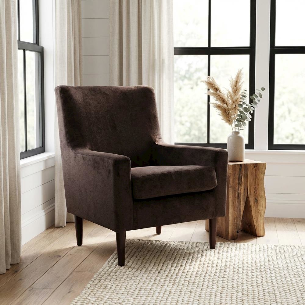 Emma Lounge Chair - Godiva Brown. Picture 2