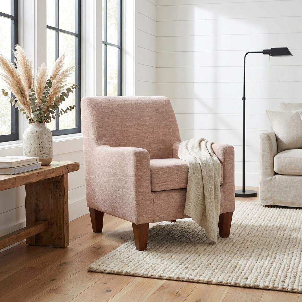 Fynn Lounge Chair - Hampden Blush Pink. Picture 2