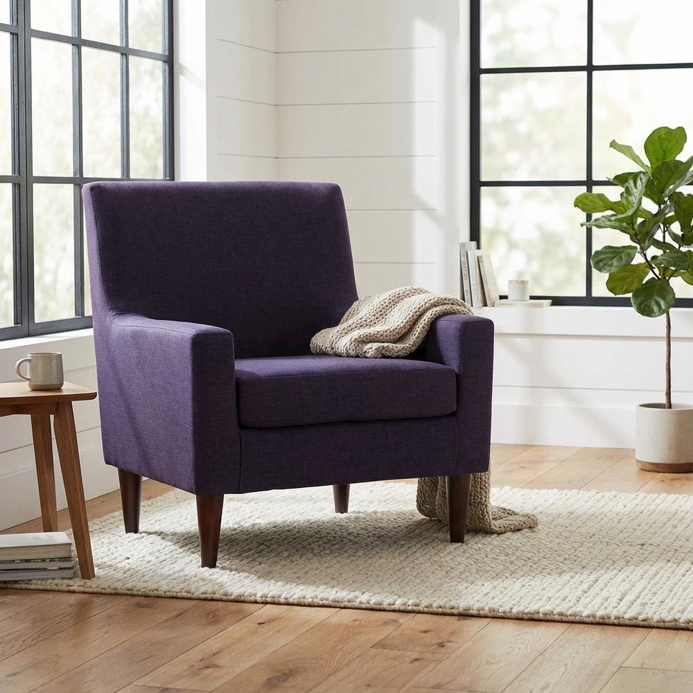 Emma Arm Chair - Eggplant. Picture 2